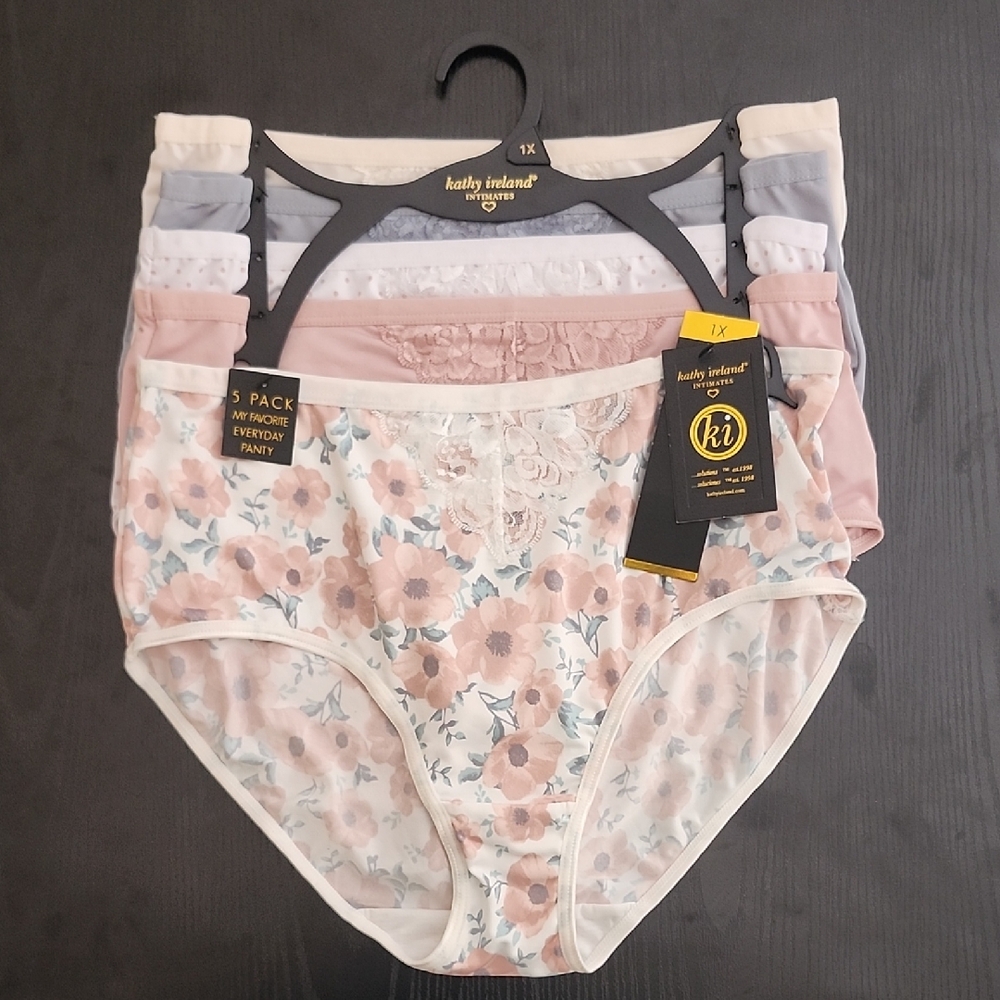 Kathy Ireland Floral and Solid Panty Collection
